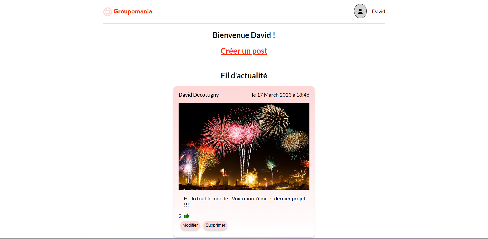 Capture du site web