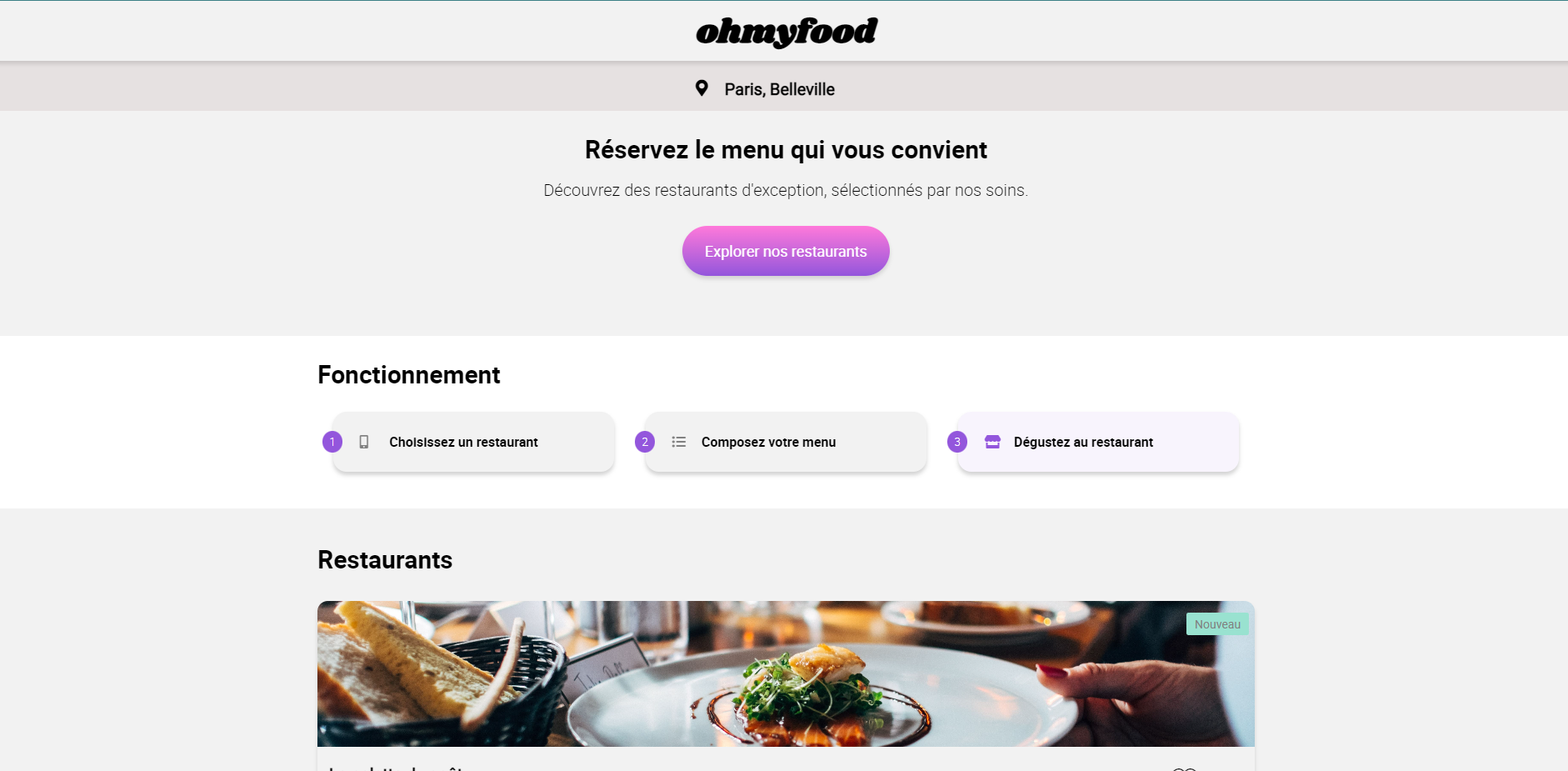 Capture du site web